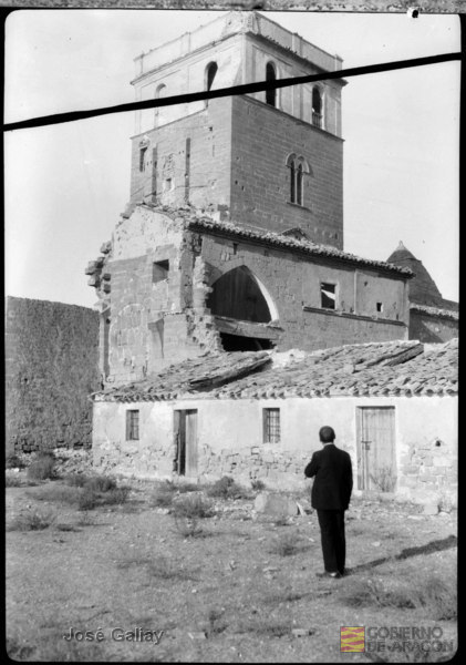 Alcañiz (Teruel). Torre del castillo. Hombre. José Galiay Sarañana